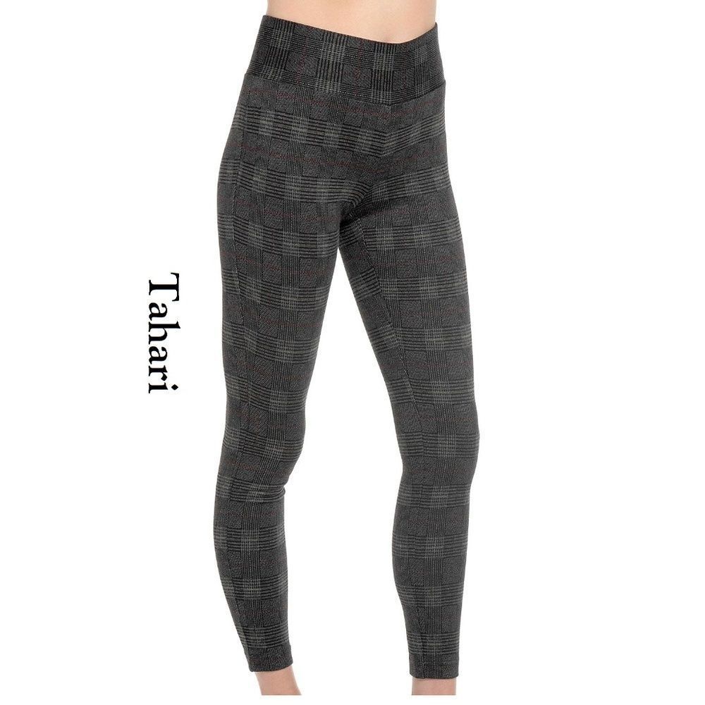 TAHARI Pants Pull-on Plaid BNWT